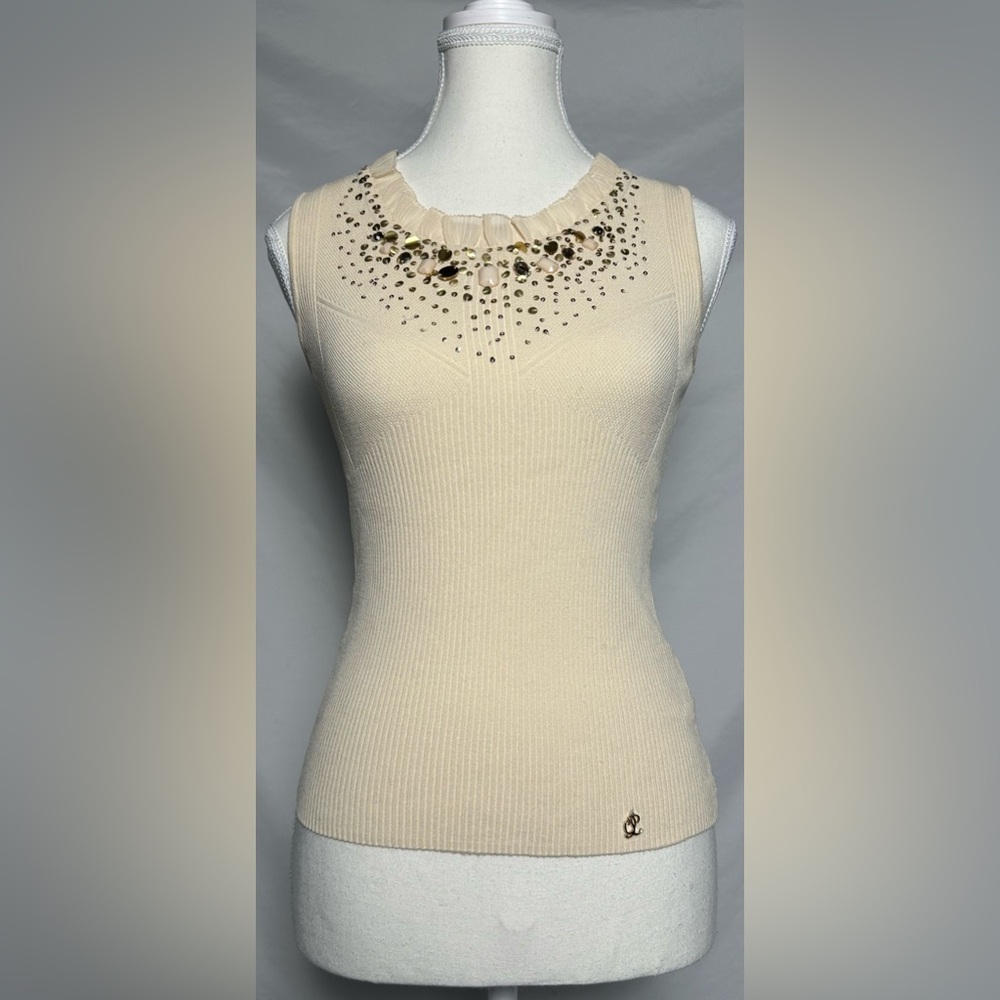 OLIVIA LAUREN Beaded‎ Sequins Boho Festival Sleeveless Top Size S/M